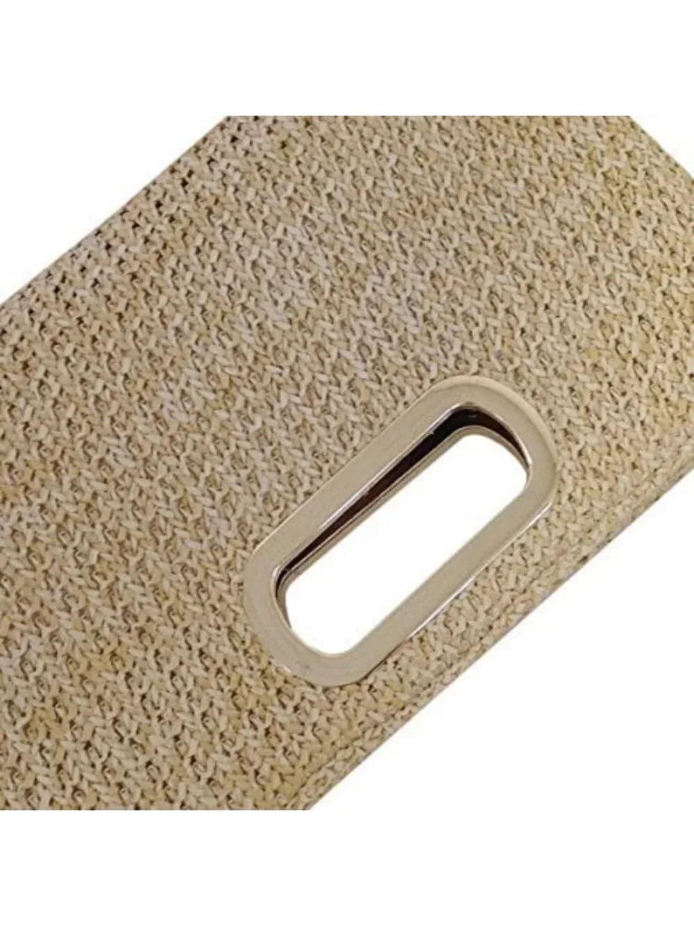 Chic Top Handle Straw Clutch Bag - Summer Beach Purse, Boho Style Handbag